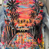 #54 SUNRISE MIAMI Hand Painted Jacket